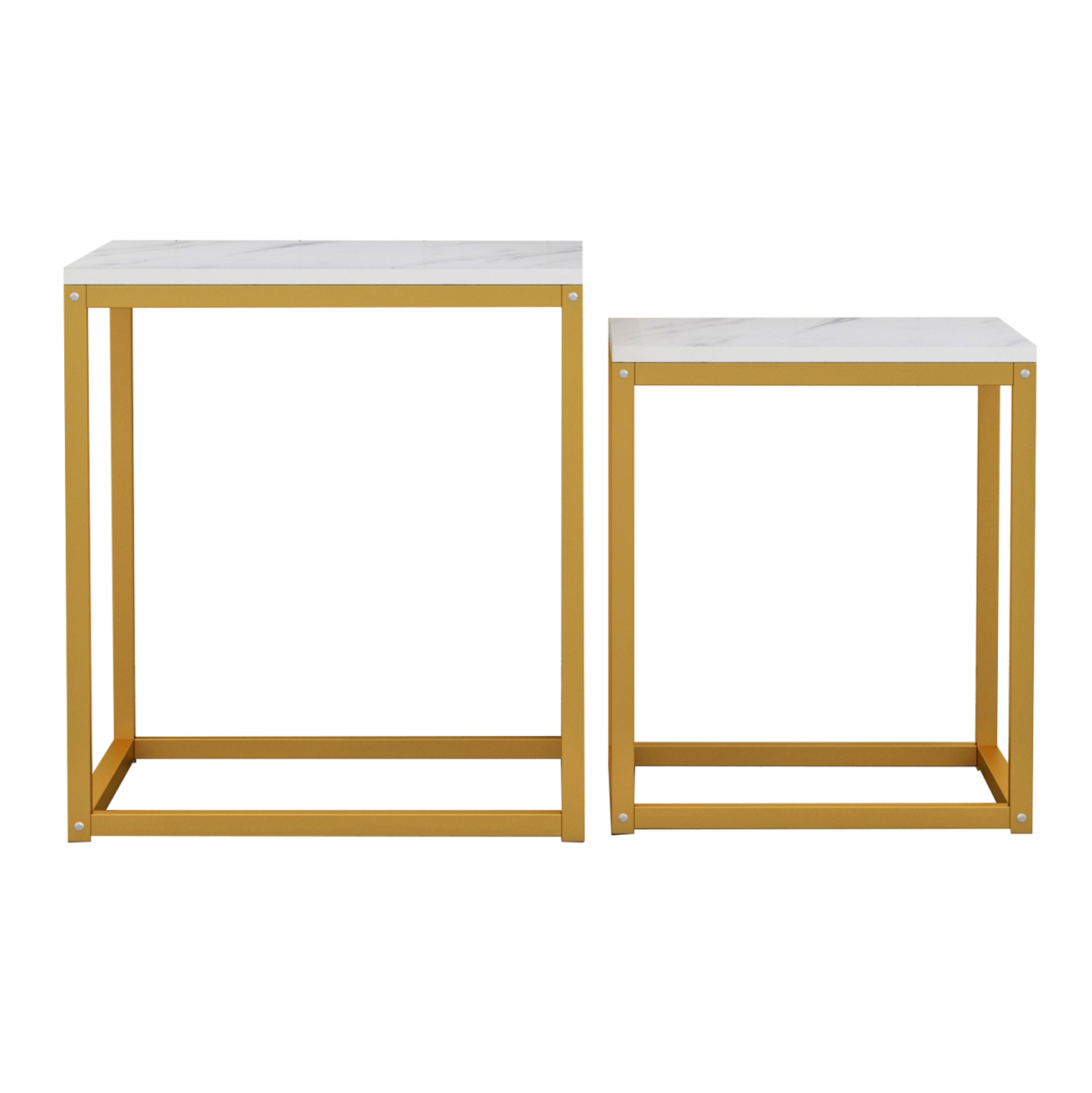 SIDE TABLES GRELAY SET 2PCS MDF and METAL 45Χ45Χ50Hcm.HM8762.11 [3]