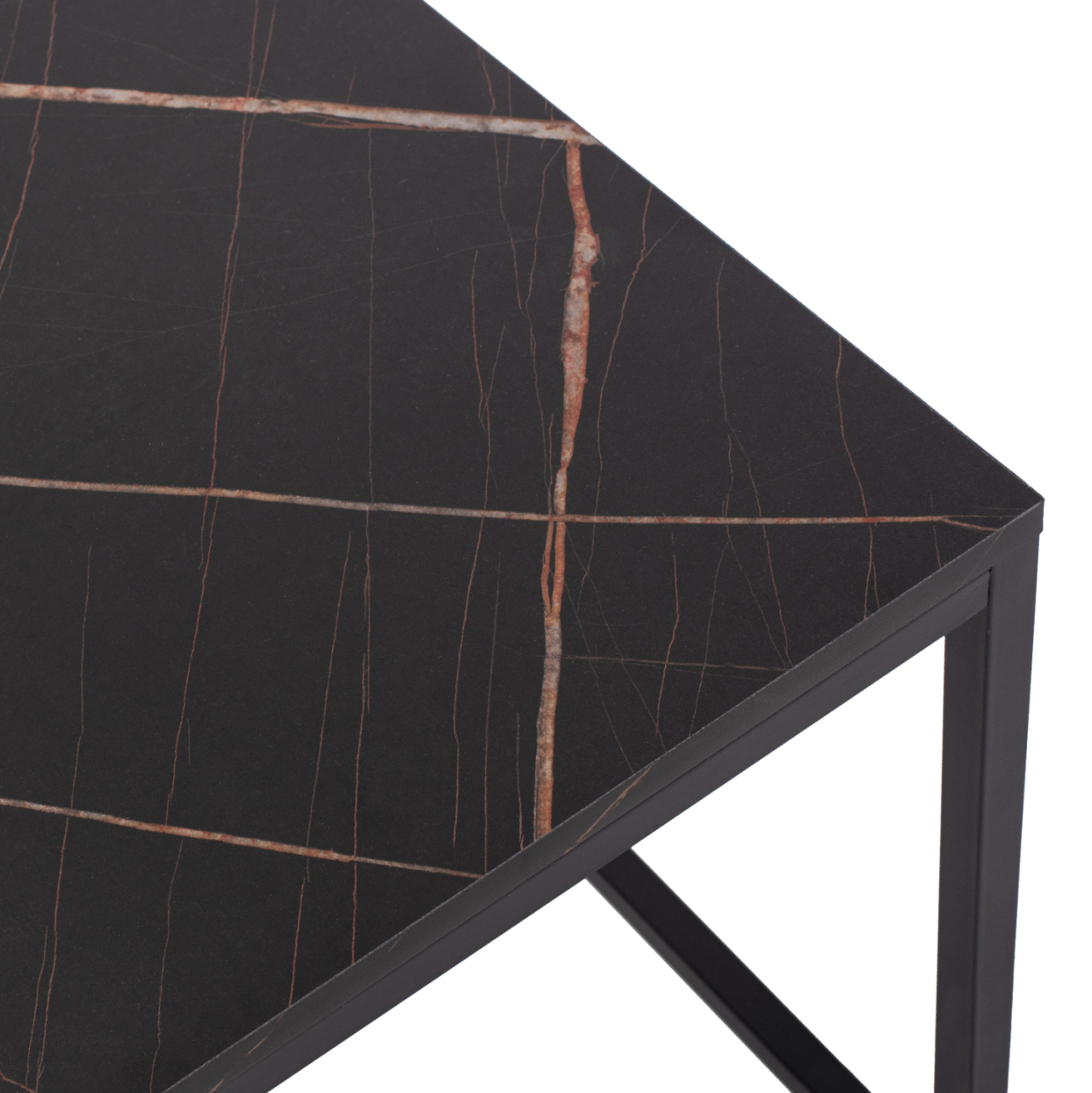 SIDE TABLES GRELAY SET 2PCS MDF and METAL 45Χ45Χ50Hcm.HM8762.13 [6]