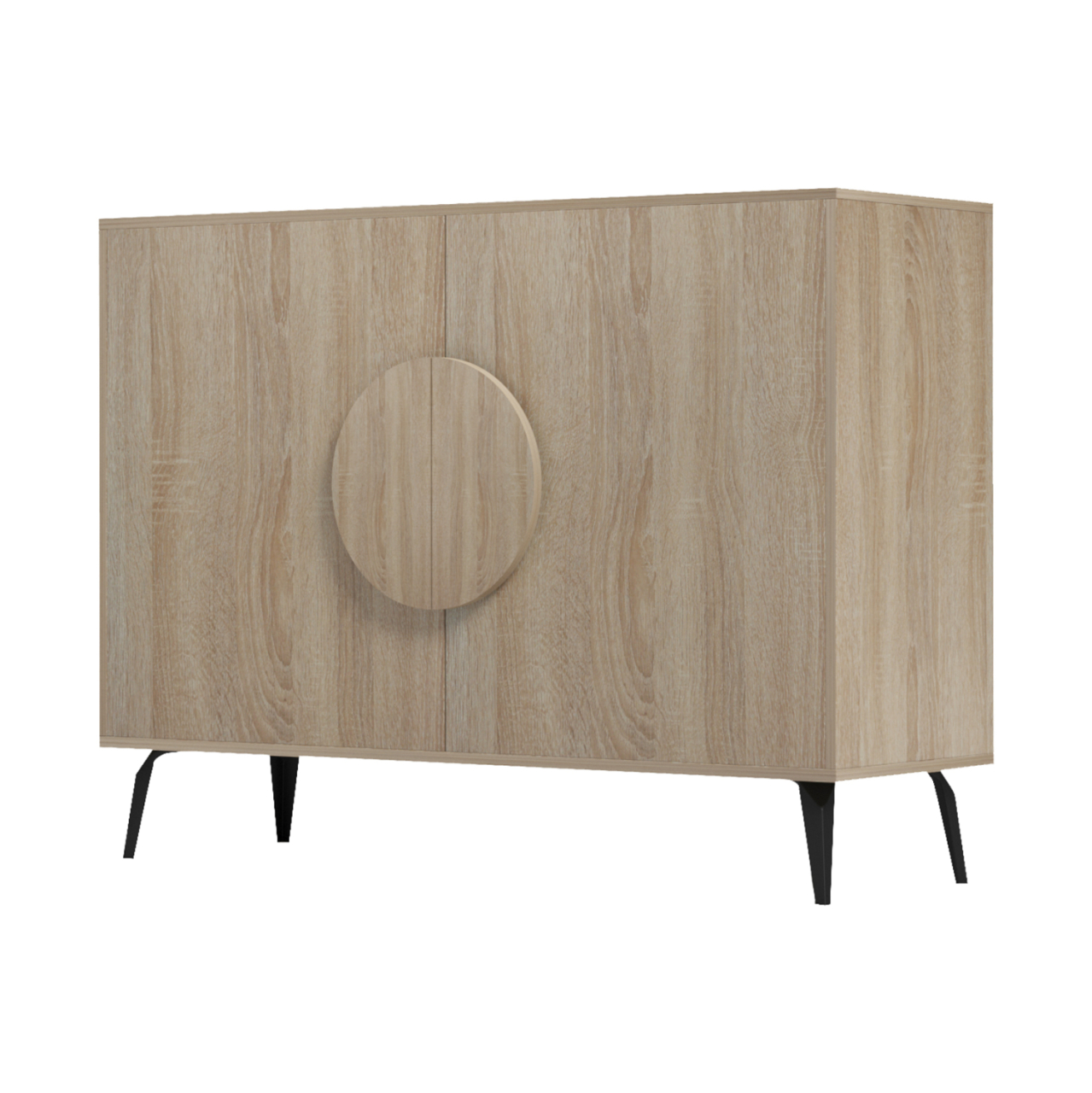 SIDEBOARD SAVORE HM18367.01 MELAMINE IN SONAMA-BLACK METAL LEGS 110x35.5x82Hcm. [5]