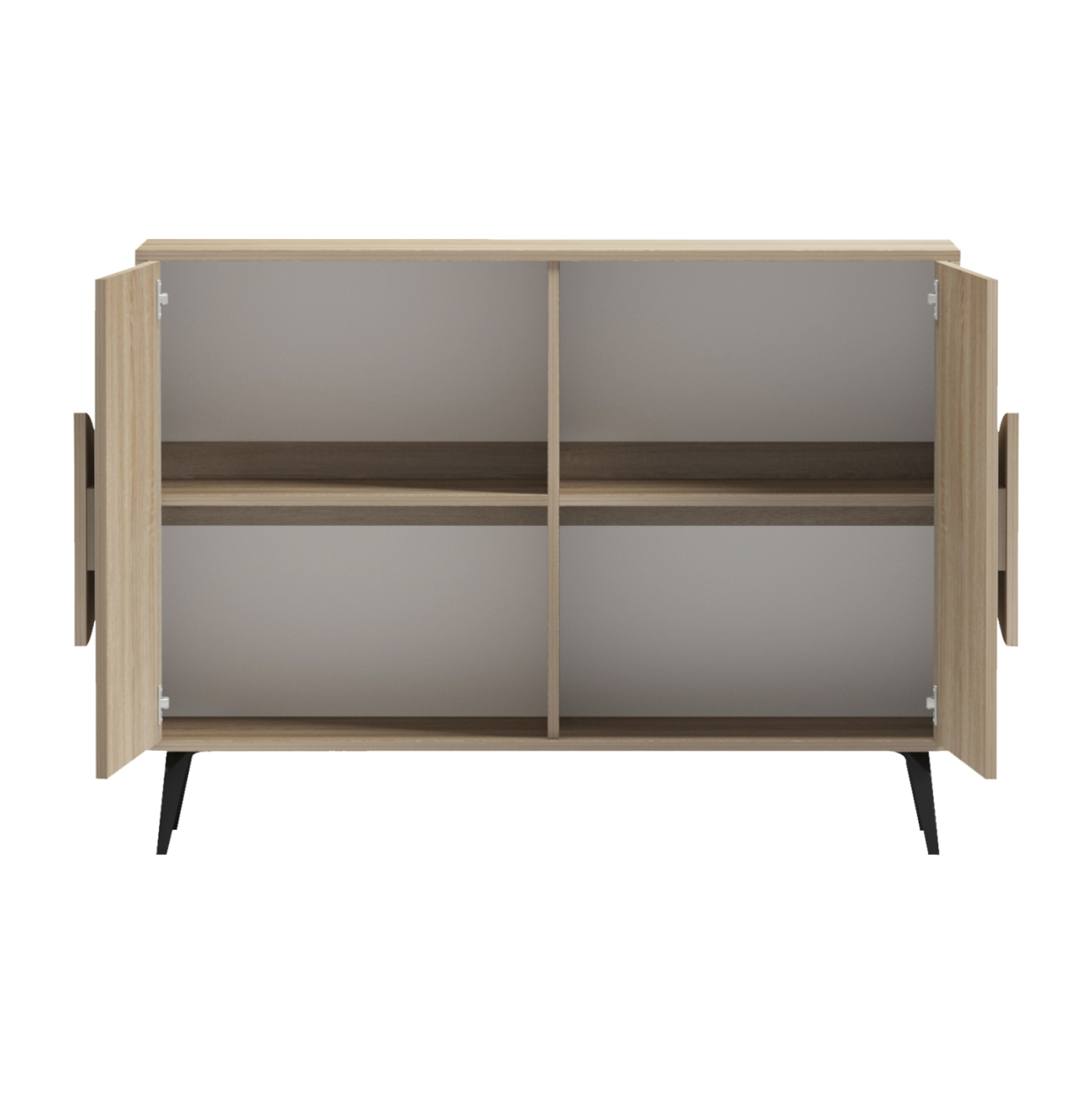 SIDEBOARD SAVORE HM18367.01 MELAMINE IN SONAMA-BLACK METAL LEGS 110x35.5x82Hcm. [4]