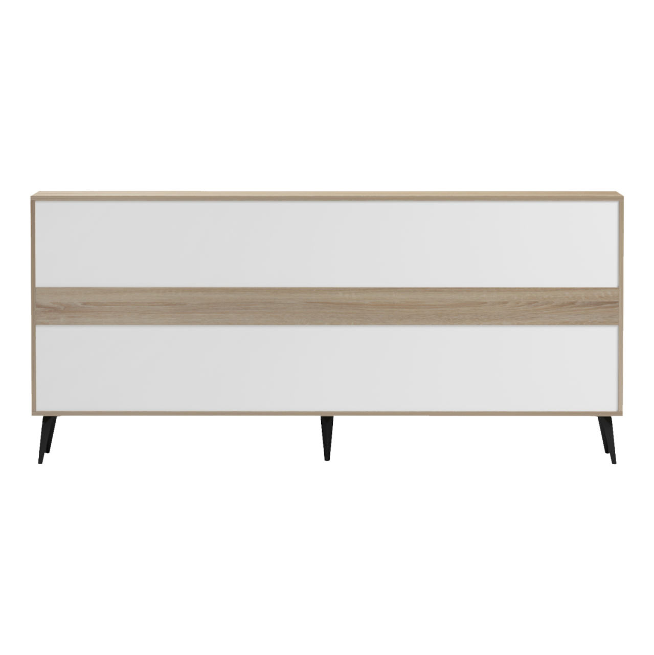 SIDEBOARD SAVORE HM18368.01 MELAMINE IN SONAMA-BLACK METAL LEGS 180x35.5x82Hcm. [6]