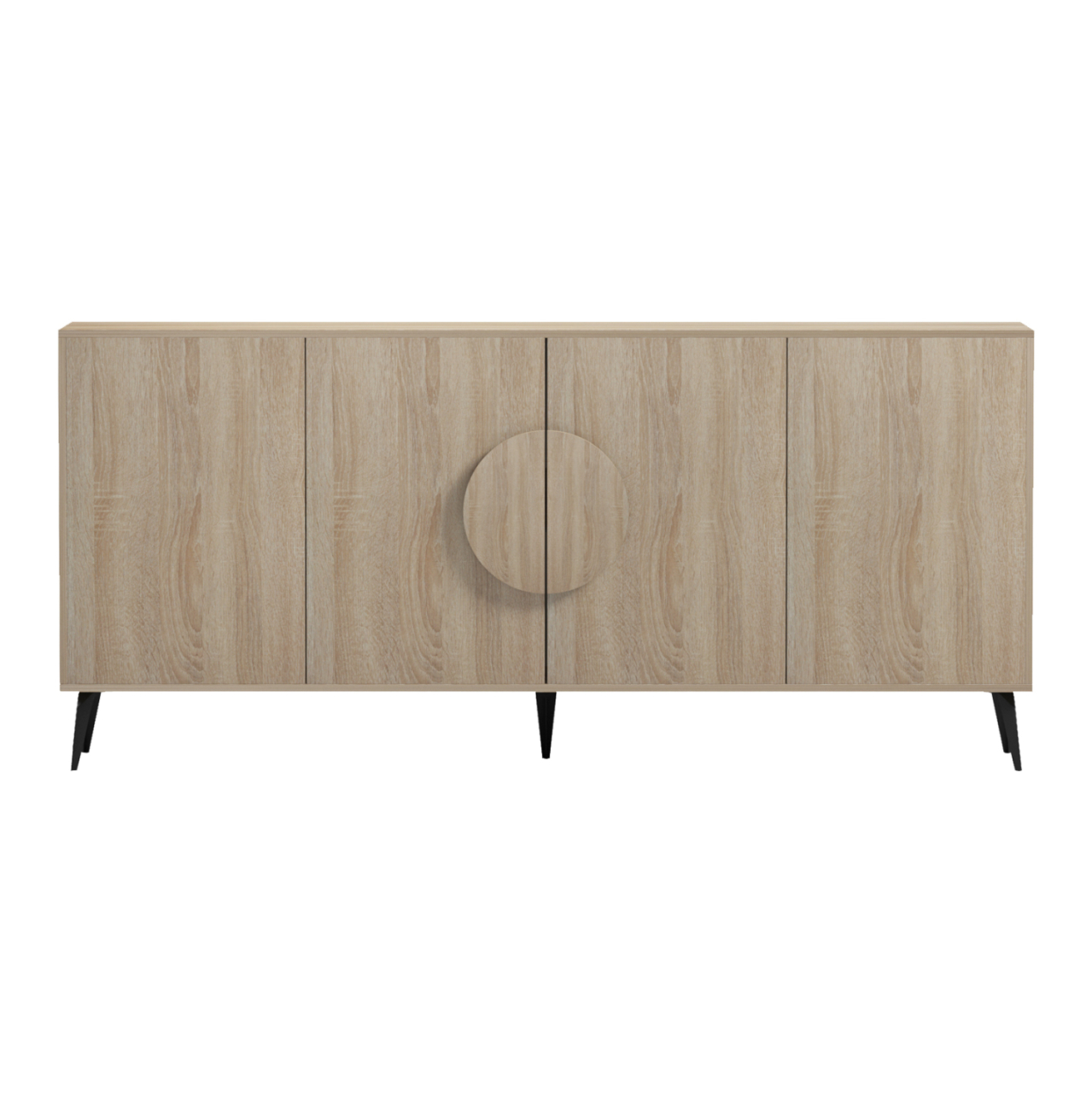 SIDEBOARD SAVORE HM18368.01 MELAMINE IN SONAMA-BLACK METAL LEGS 180x35.5x82Hcm. [3]