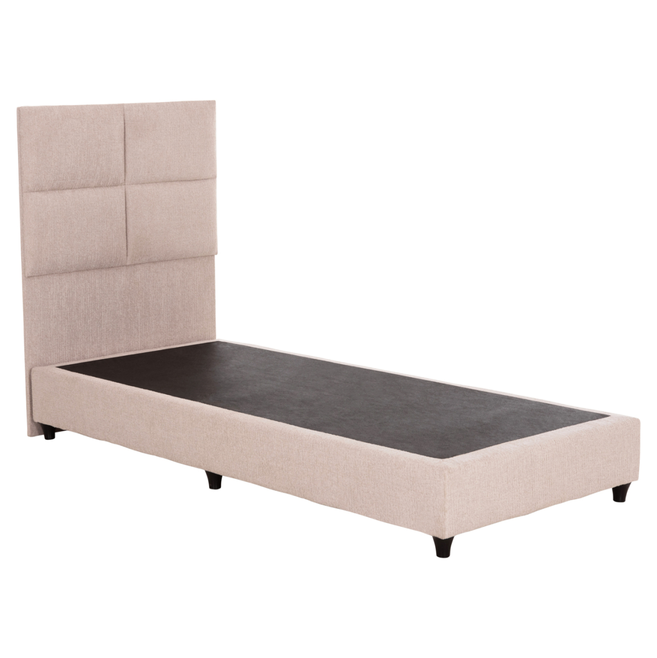 SINGLE BED MILO HM652.32 TEDDY FABRIC IN BEIGE- FOR MATTRESS 90x200cm [4]