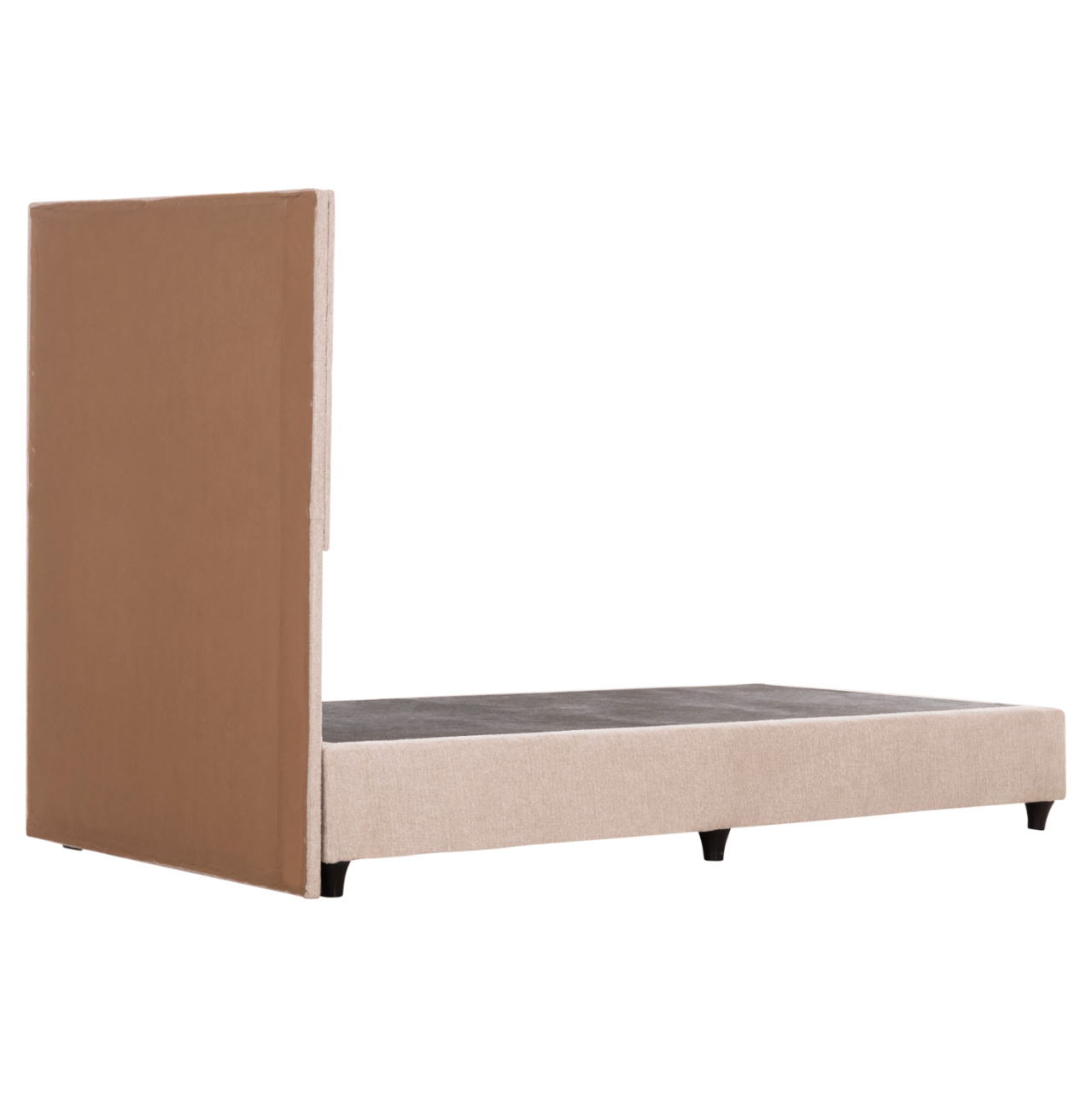 SINGLE BED MILO HM652.32 TEDDY FABRIC IN BEIGE- FOR MATTRESS 90x200cm [6]