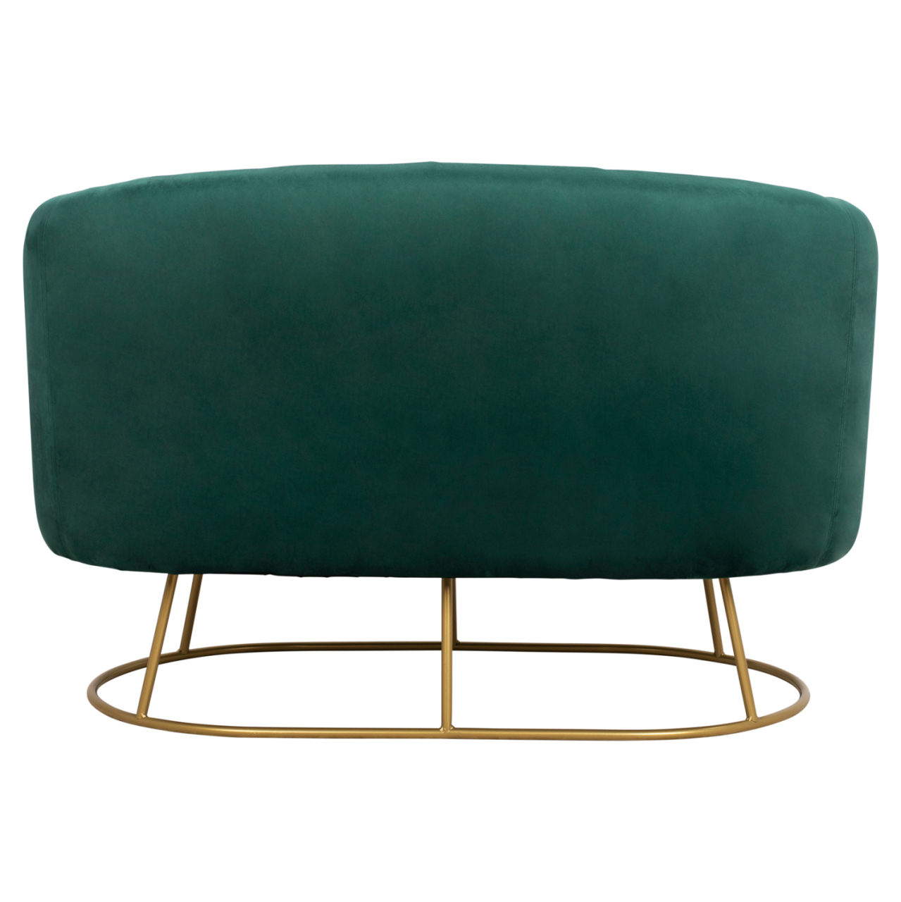 Sofa 2 seater Arien from Velver Cyppress Green with gold base HM8492.03 125X80X84cm [4]