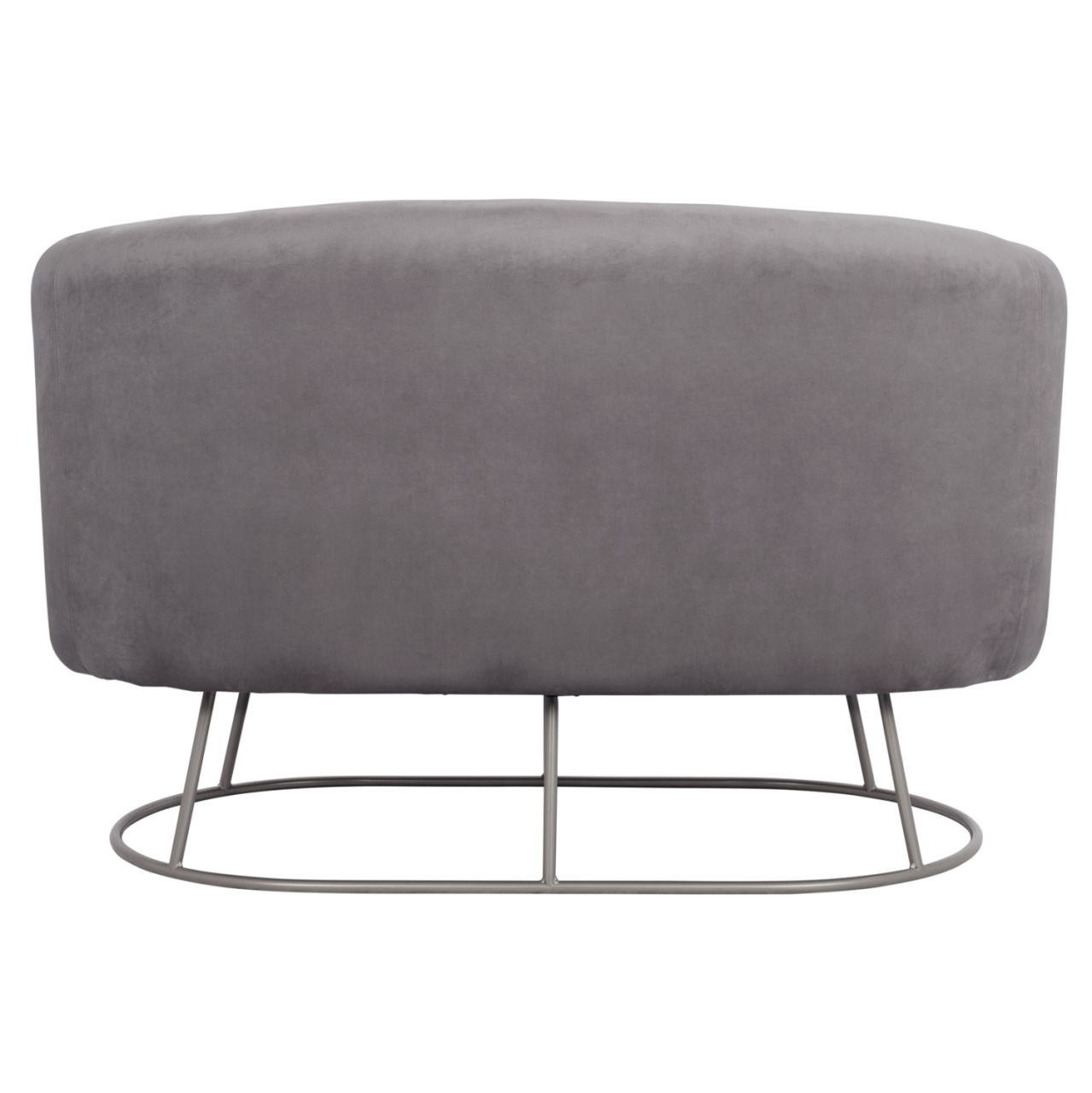 Sofa 2 seater Arien from velvet Grey with Silver Base HM8492.01 125Χ80Χ84cm [4]