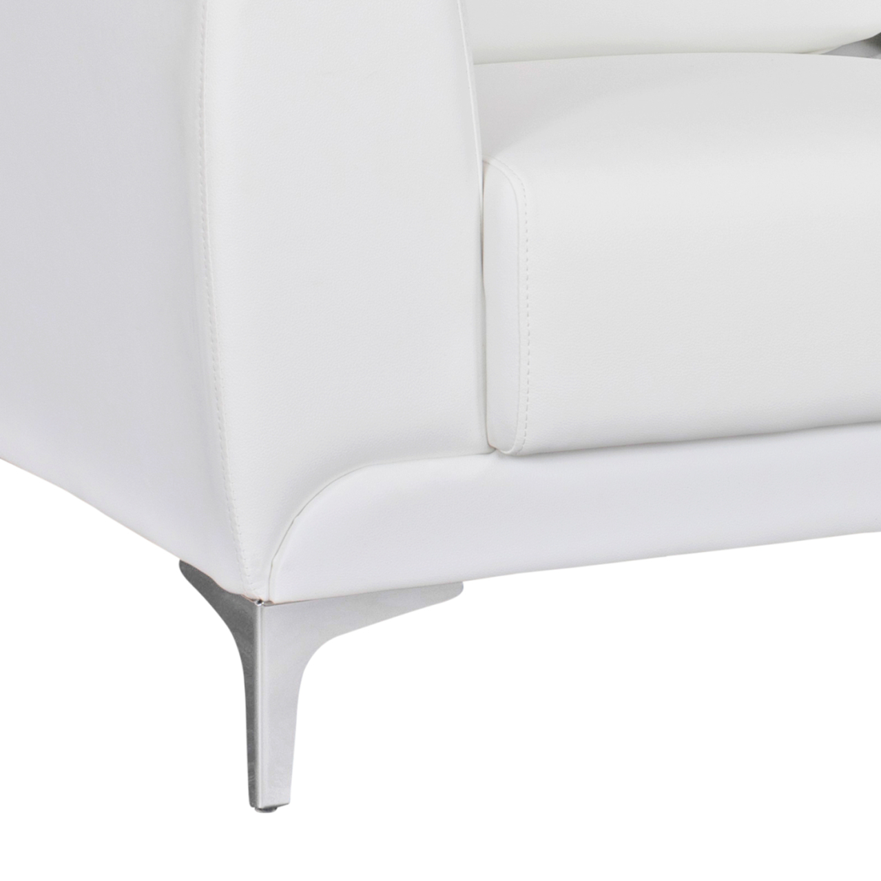 Sofa 2 seater Kenzie HM3121.22 with White PU 142x81x81 cm [6]