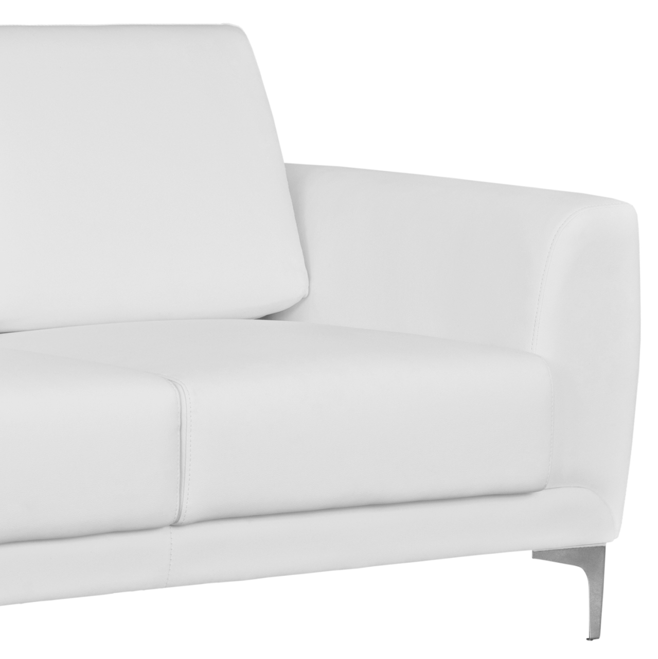 Sofa 2 seater Kenzie HM3121.22 with White PU 142x81x81 cm [5]