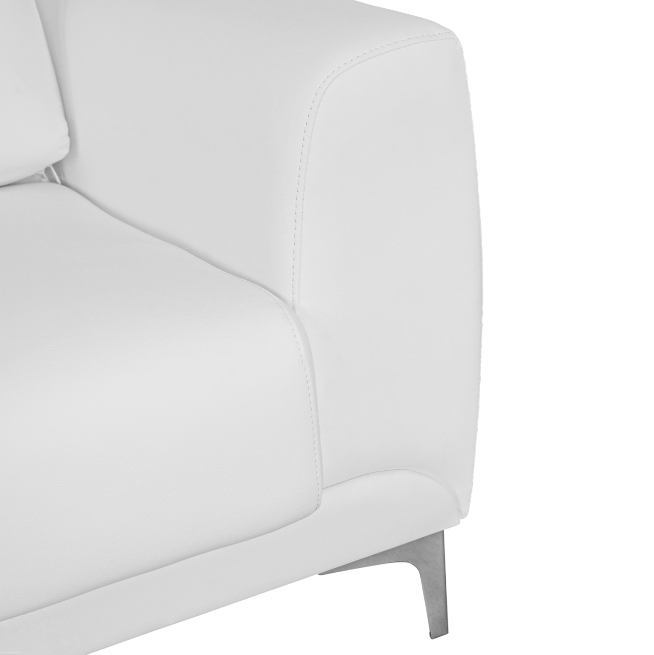 Sofa 3 seater Kenzie HM3121.32 with White PU 190x81x81 cm [7]