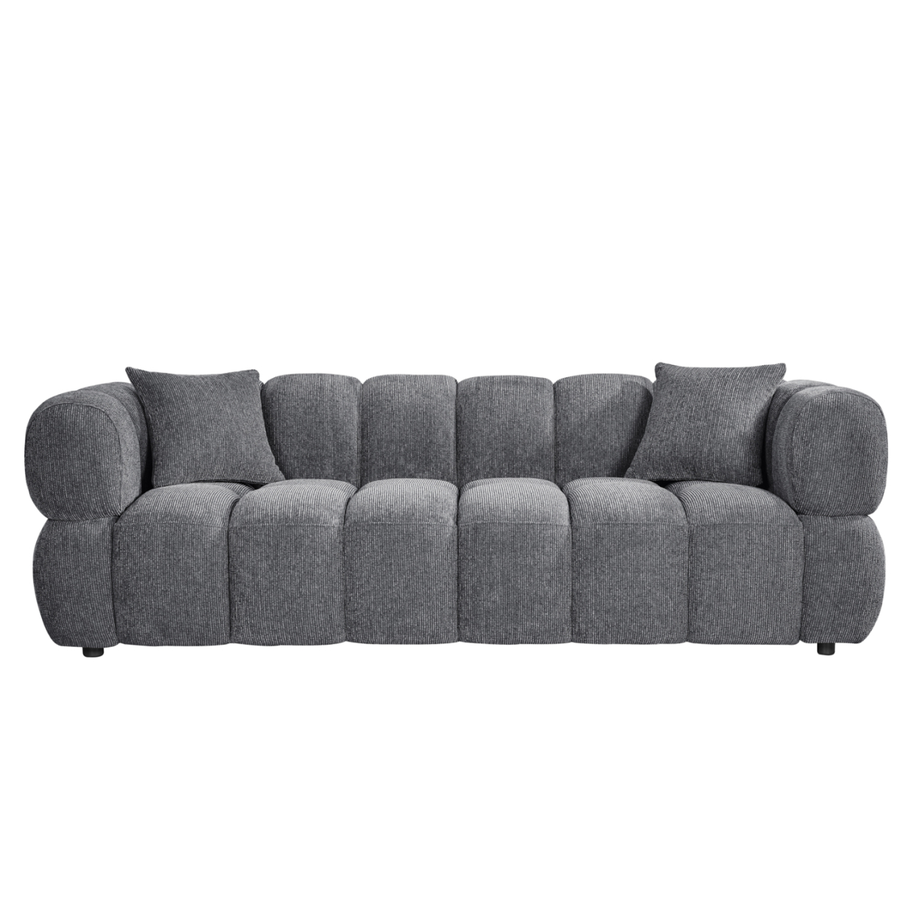 SOFA 3-SEATER NORIKA HM3331.01 GREY FABRIC 220x88x85Hcm. [3]
