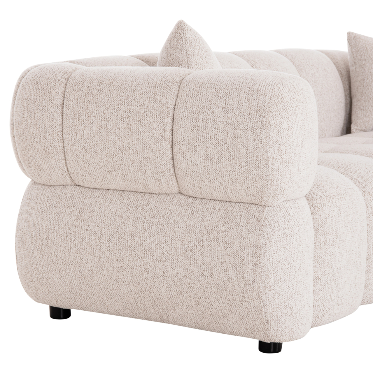 SOFA 3-SEATER NORIKA HM3331.02 ECRU FABRIC 220x88x85Hcm. [9]