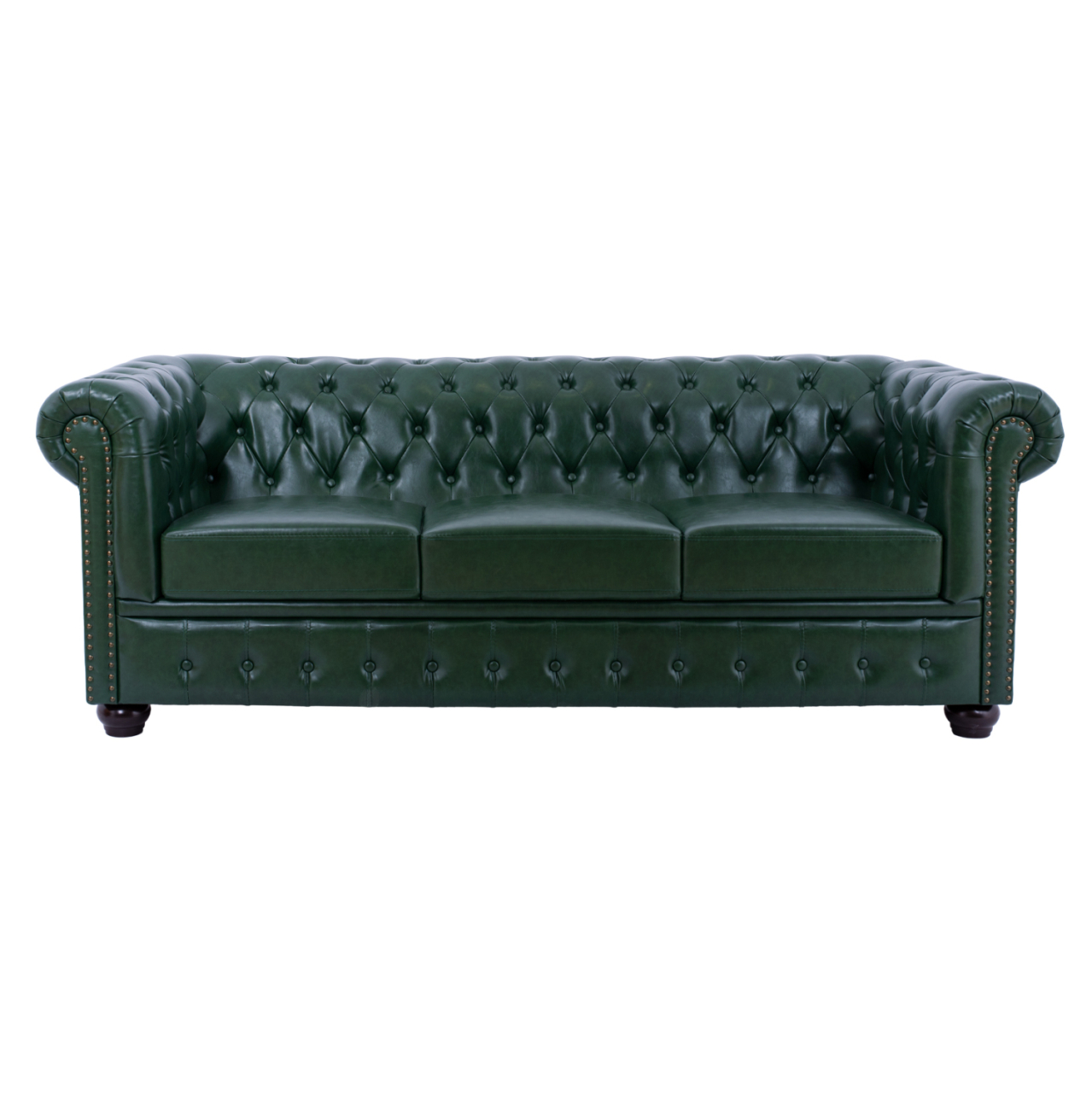 Sofa 3 Seater T. Chesterfield HM3009.08 PU Cypress Green 208x90x73 cm. [3]