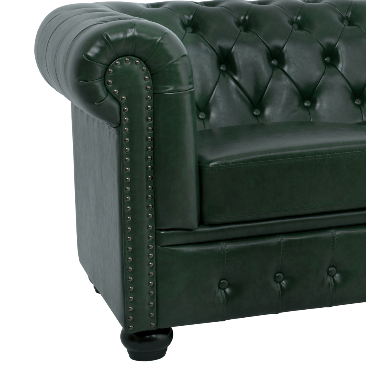 Sofa 3 Seater T. Chesterfield HM3009.08 PU Cypress Green 208x90x73 cm. [7]