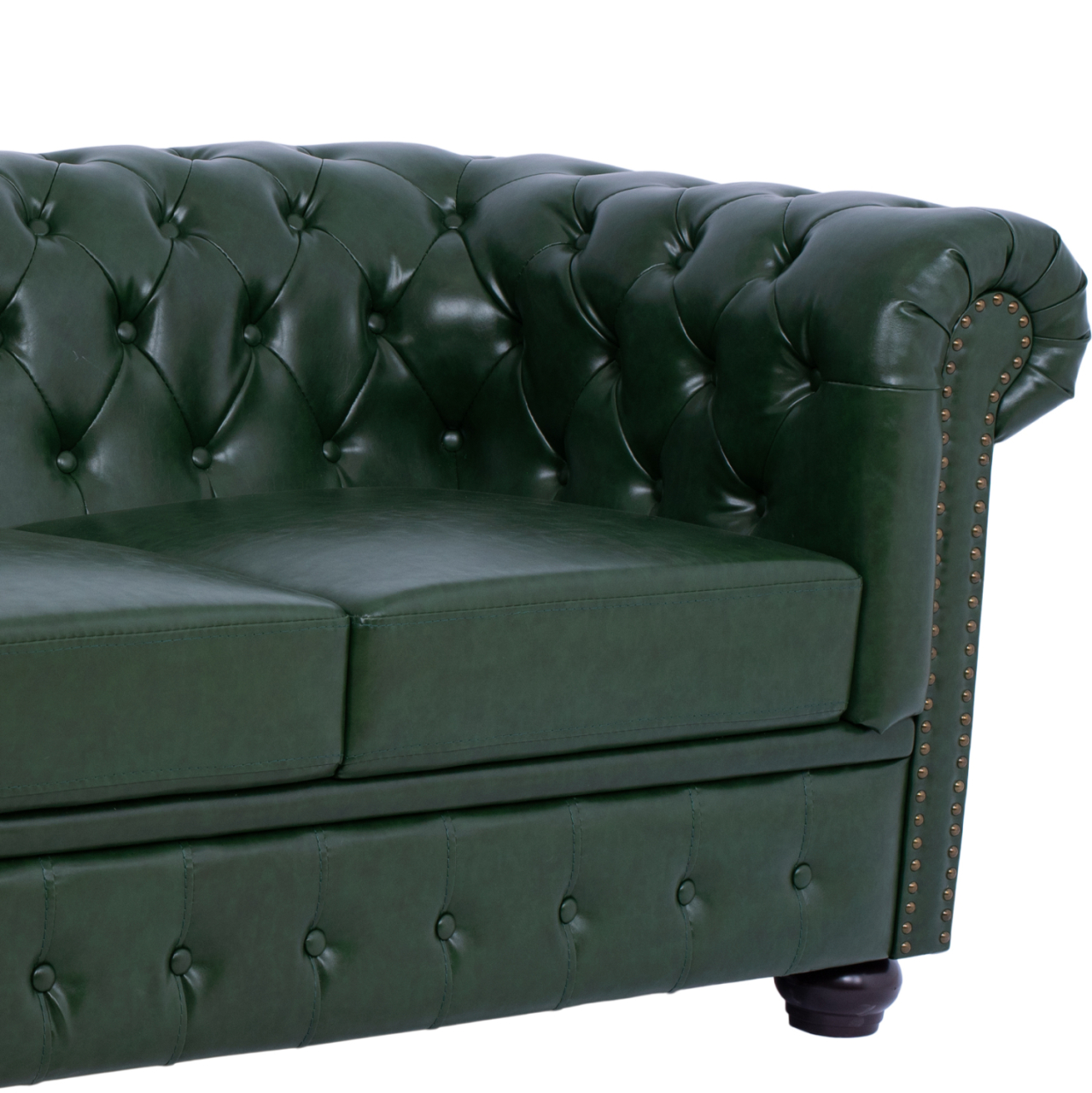 Sofa 3 Seater T. Chesterfield HM3009.08 PU Cypress Green 208x90x73 cm. [6]
