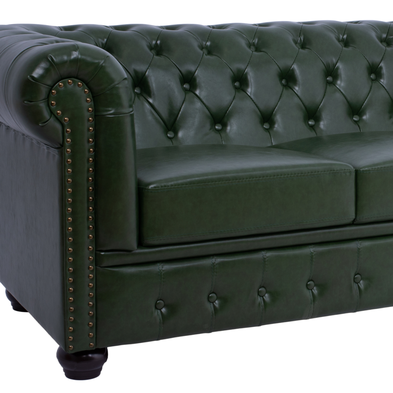 Sofa 3 Seater T. Chesterfield HM3009.08 PU Cypress Green 208x90x73 cm. [5]