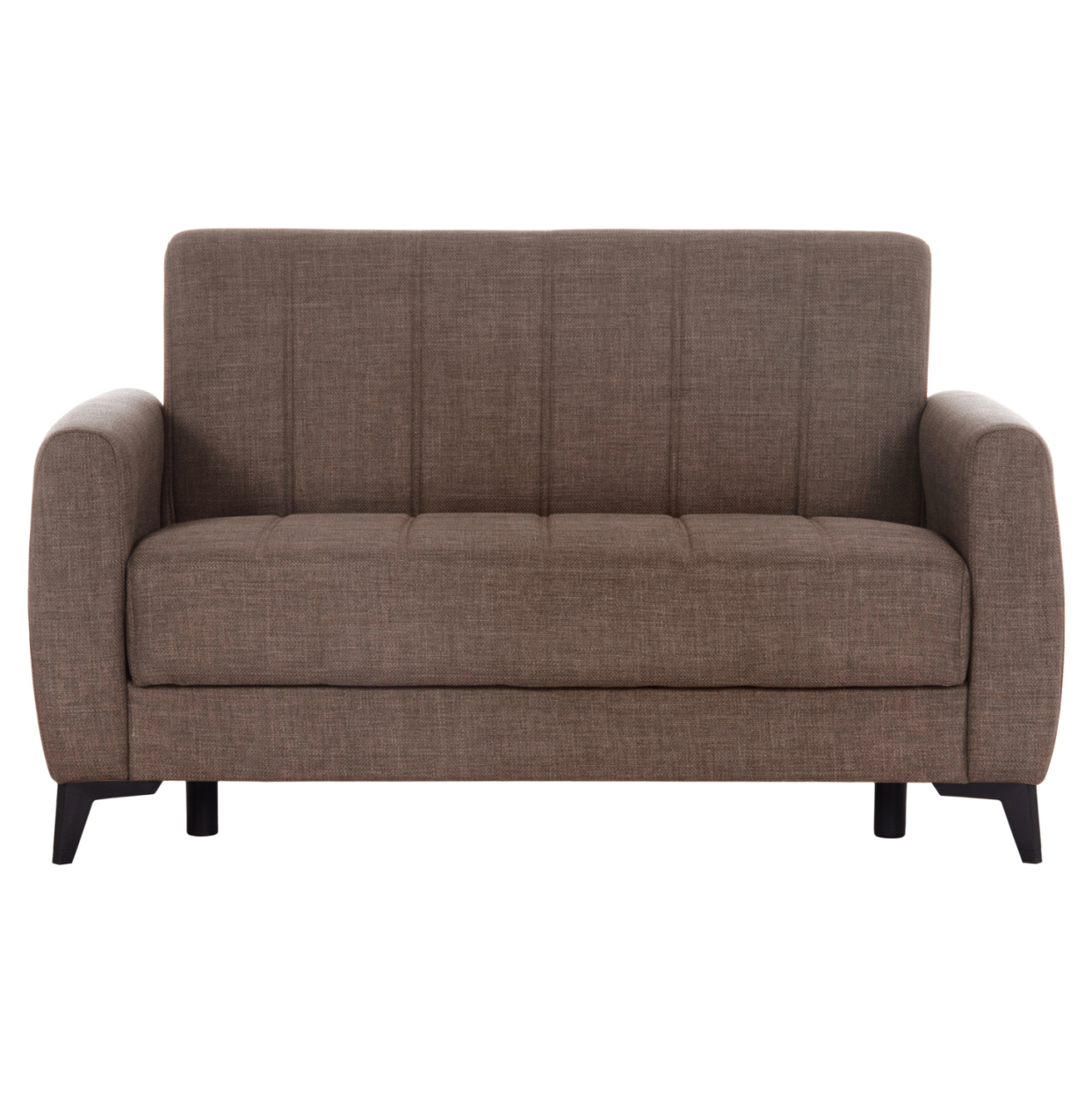 SOFA-BED 2-SEATER WITH STORAGE SPACE NIKKO HM3293.02 BROWN FABRIC 144x75x84Hcm. [4]