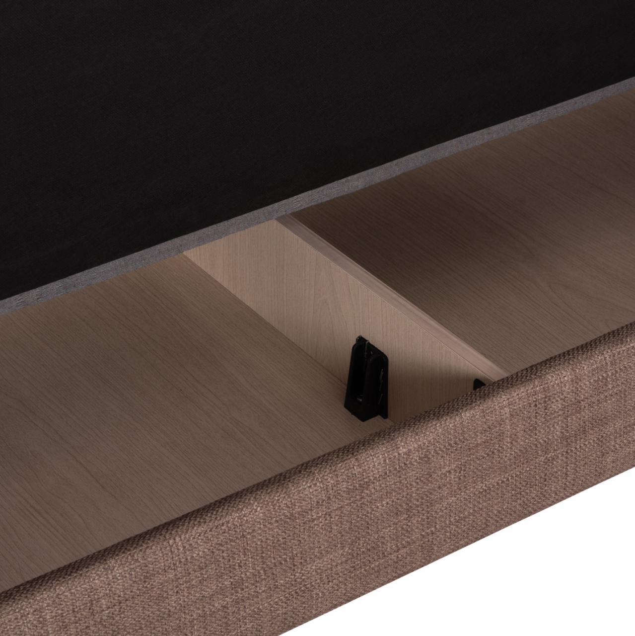 SOFA-BED 2-SEATER WITH STORAGE SPACE NIKKO HM3293.02 BROWN FABRIC 144x75x84Hcm. [10]