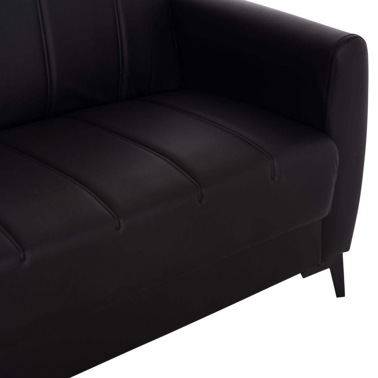 SOFA-BED 2-SEATER WITH STORAGE SPACE NIKKO HM3293.11 BLACK PU 144x75x84Hcm. [9]