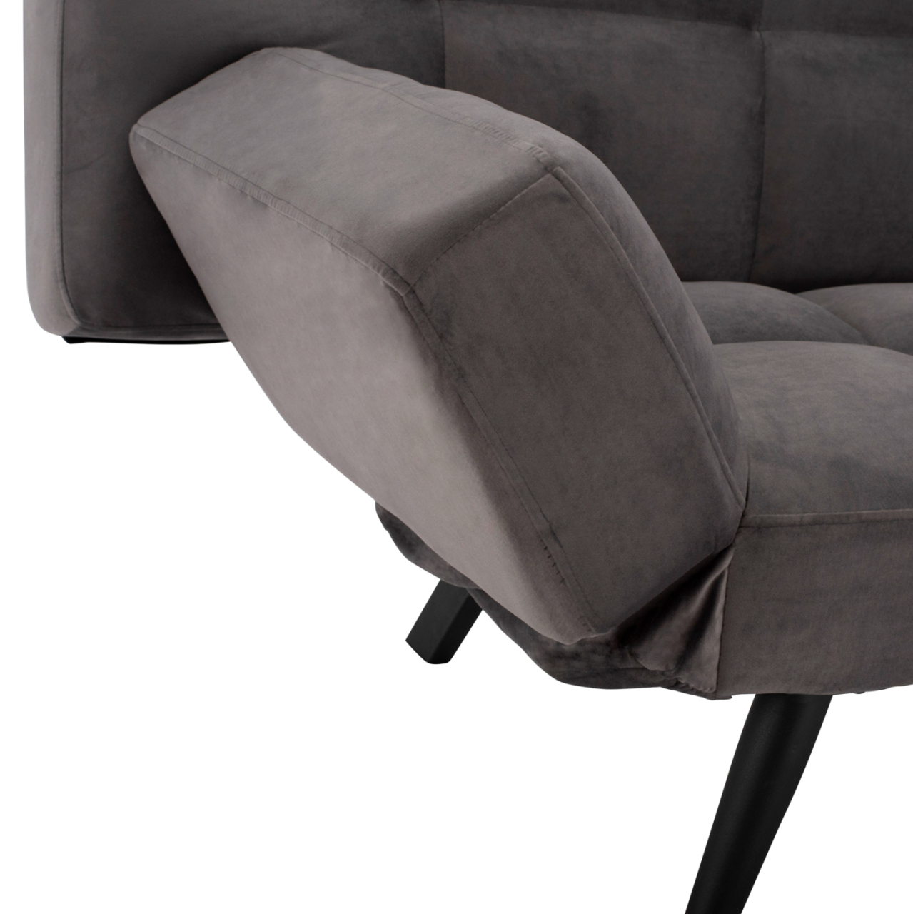 Sofa Bed 3 Seater from velvet grey HM3167.01 182x80x88cm [7]