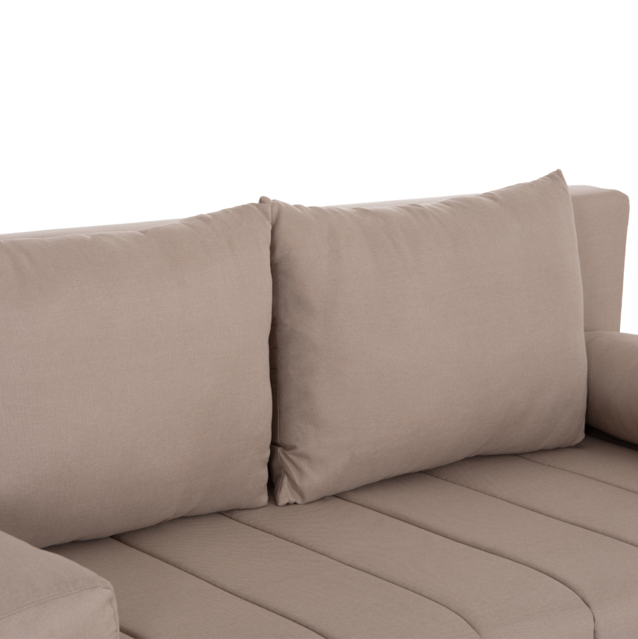 SOFA-BED 3-SEATER KEND HM3313.03 FABRIC IN LIGHT BEIGE 188x85x82Hcm. [7]