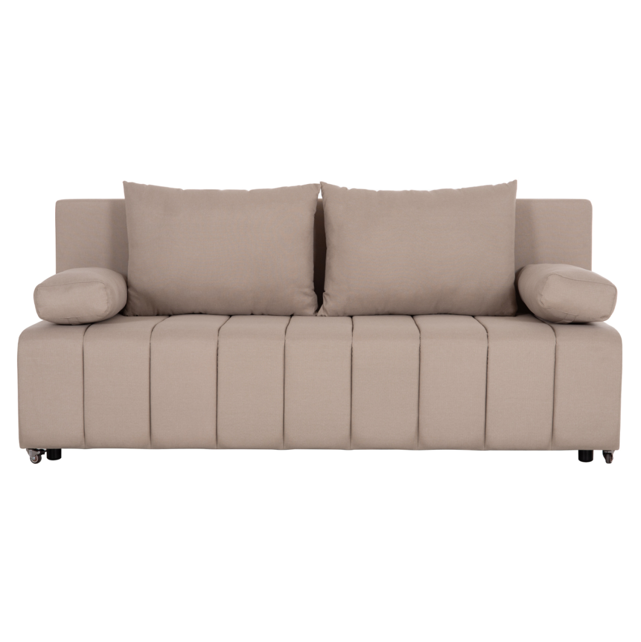 SOFA-BED 3-SEATER KEND HM3313.03 FABRIC IN LIGHT BEIGE 188x85x82Hcm. [4]