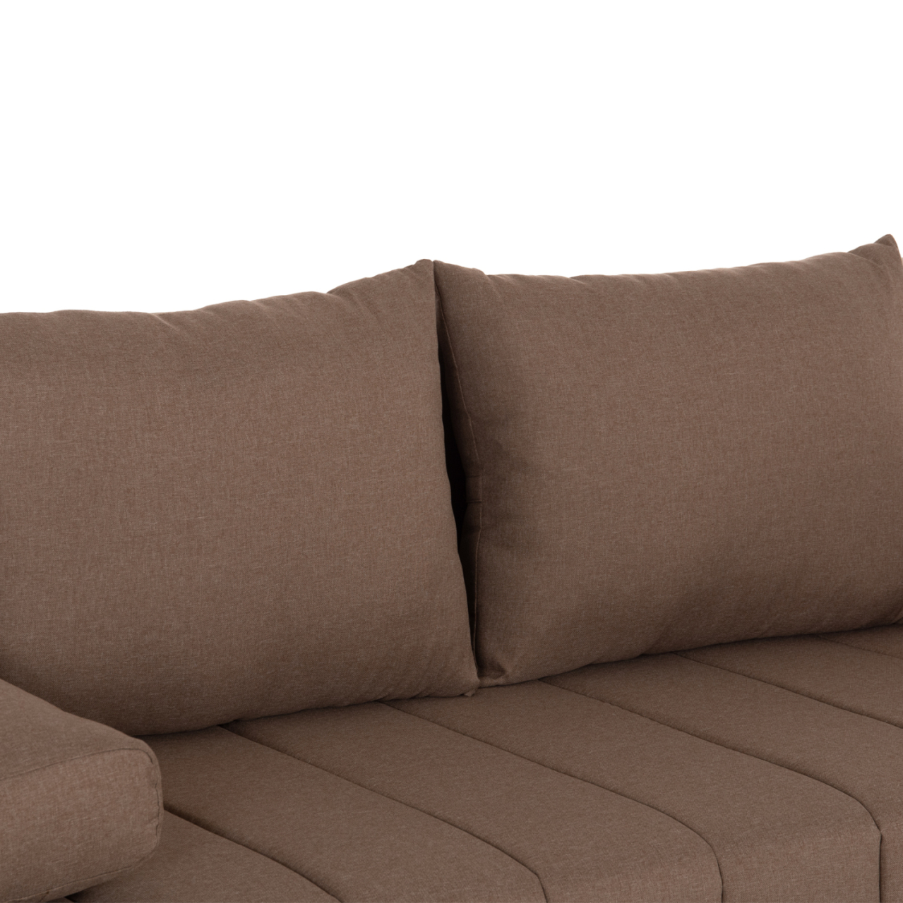 SOFA-BED 3-SEATER KEND HM3313.04 FABRIC IN LIGHT BROWN 188x85x82Hcm. [7]