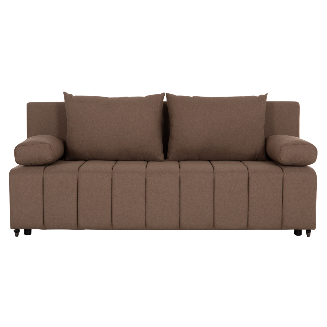 SOFA-BED 3-SEATER KEND HM3313.04 FABRIC IN LIGHT BROWN 188x85x82Hcm. [4]