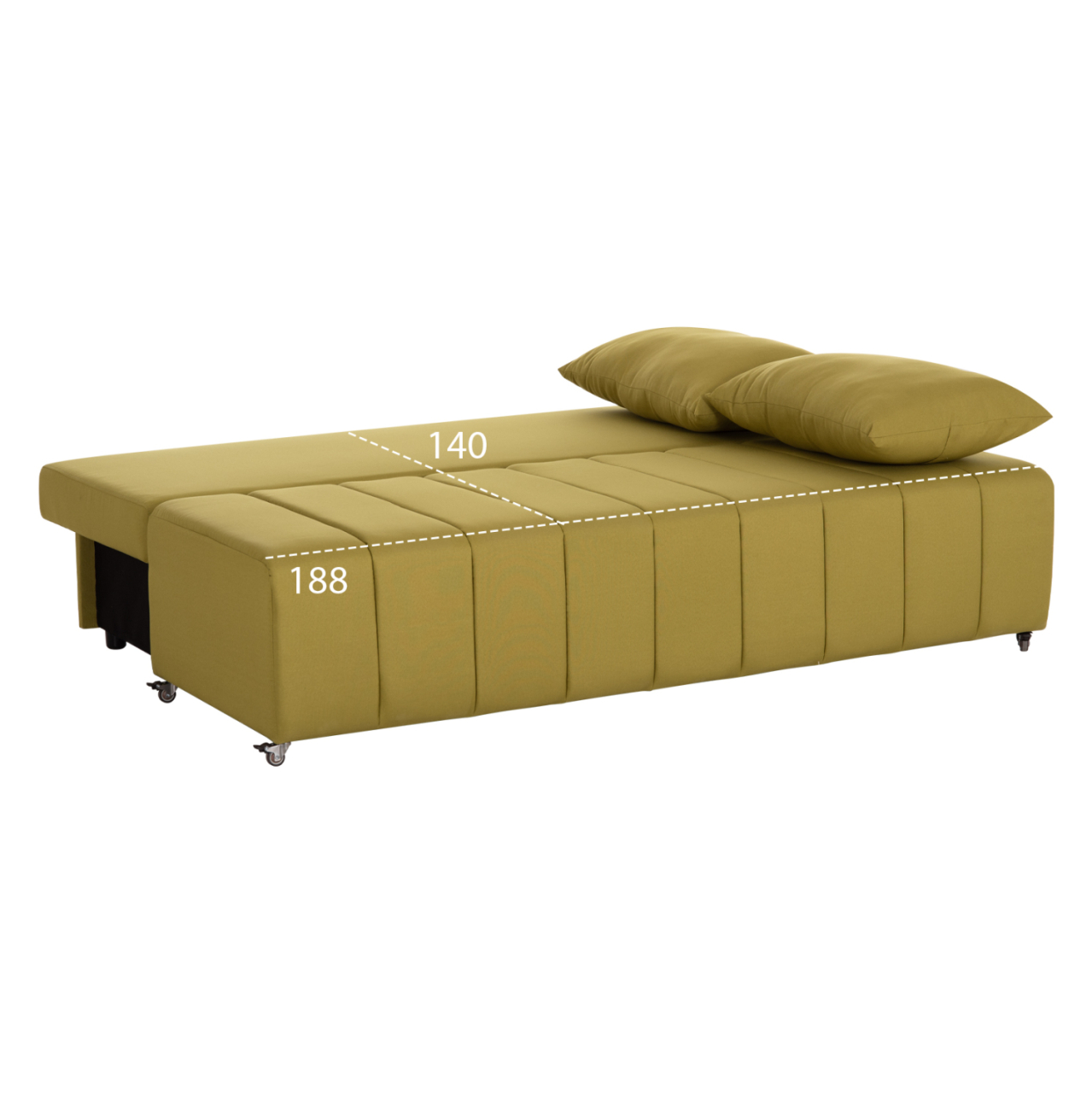 SOFA-BED 3-SEATER KEND HM3313.07 FABRIC IN LIGHT GREEN 188x85x82Hcm. [3]