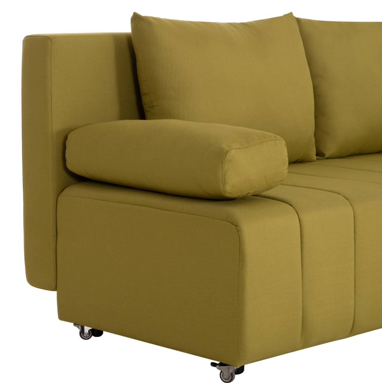 SOFA-BED 3-SEATER KEND HM3313.07 FABRIC IN LIGHT GREEN 188x85x82Hcm. [8]
