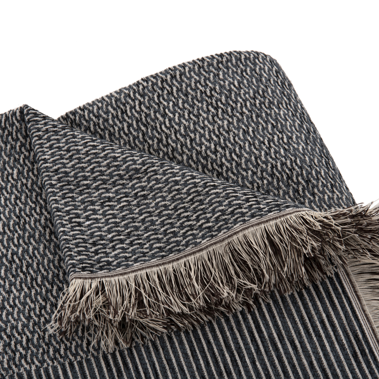 SOFA COVER-THROW WITH FRINGES DREAMTOPIA HM12162.09 IN BLUE COLOR 245X170cm. [6]