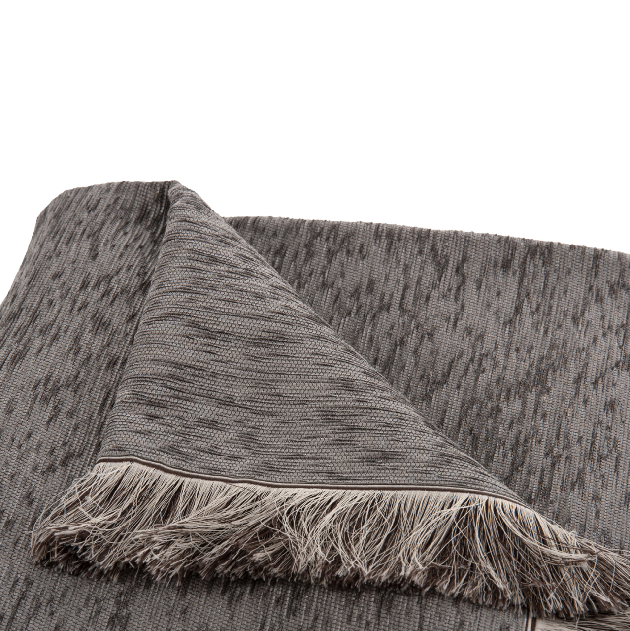 SOFA COVER-THROW WITH FRINGES DREAMTOPIA HM12164.08 IN GREY COLOR 178X178cm. [6]
