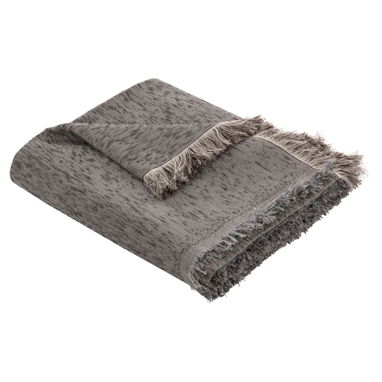 SOFA COVER-THROW WITH FRINGES DREAMTOPIA HM12164.08 IN GREY COLOR 178X178cm. [3]