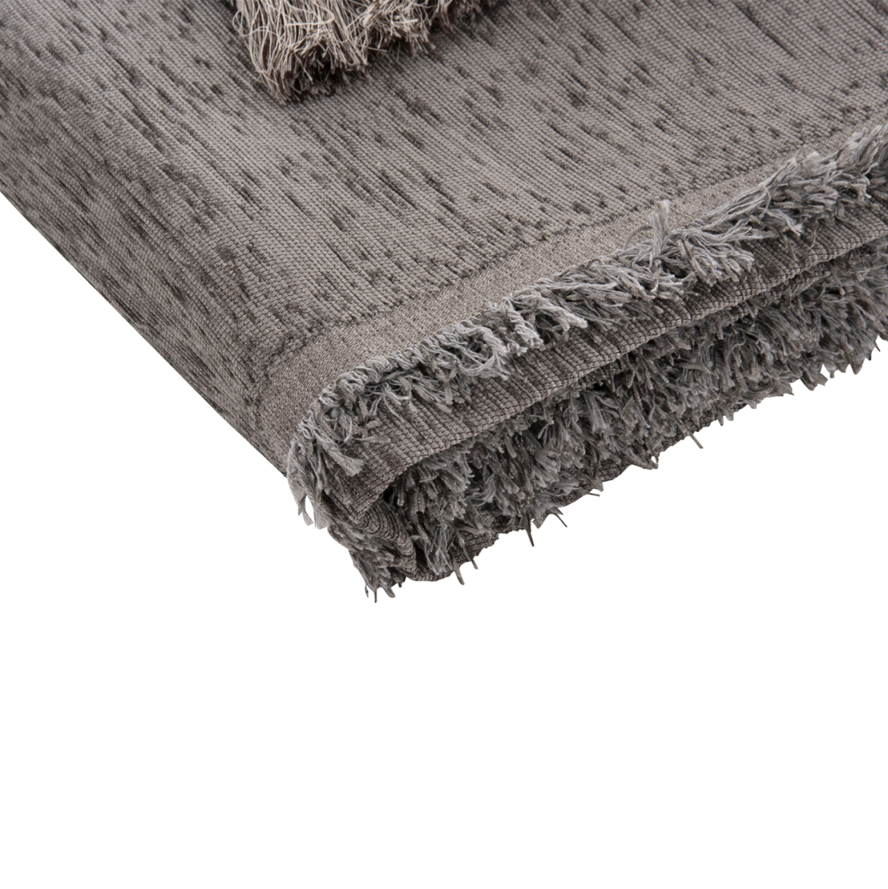 SOFA COVER-THROW WITH FRINGES DREAMTOPIA HM12164.08 IN GREY COLOR 178X178cm. [5]