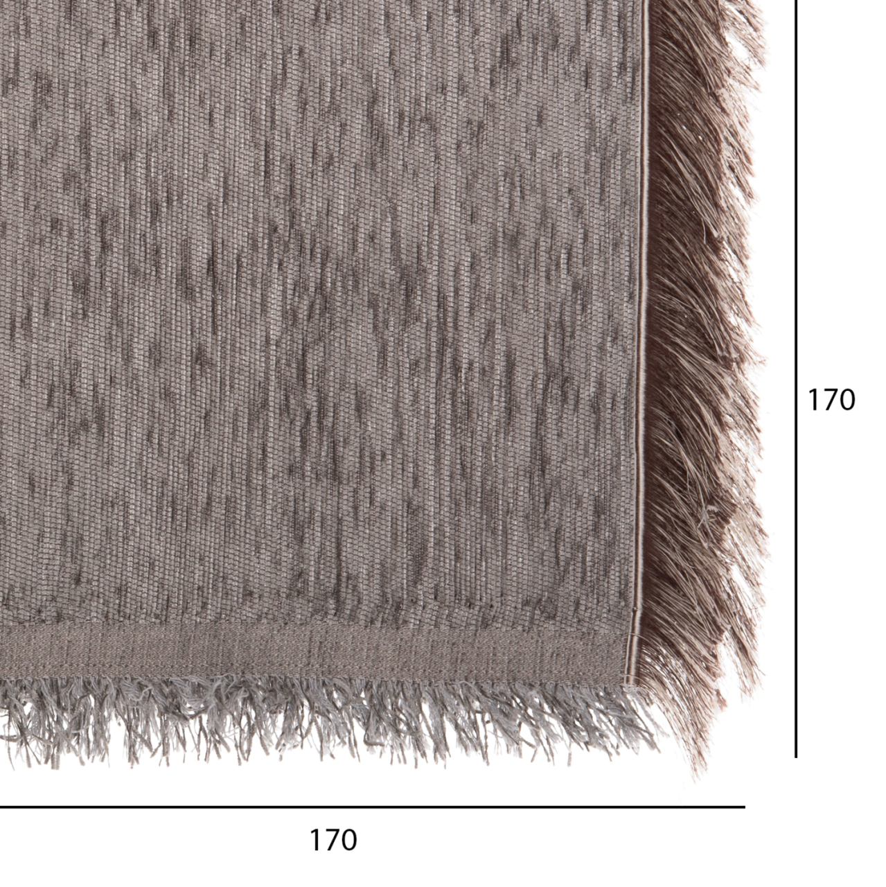 SOFA COVER-THROW WITH FRINGES DREAMTOPIA HM12164.08 IN GREY COLOR 178X178cm. [2]
