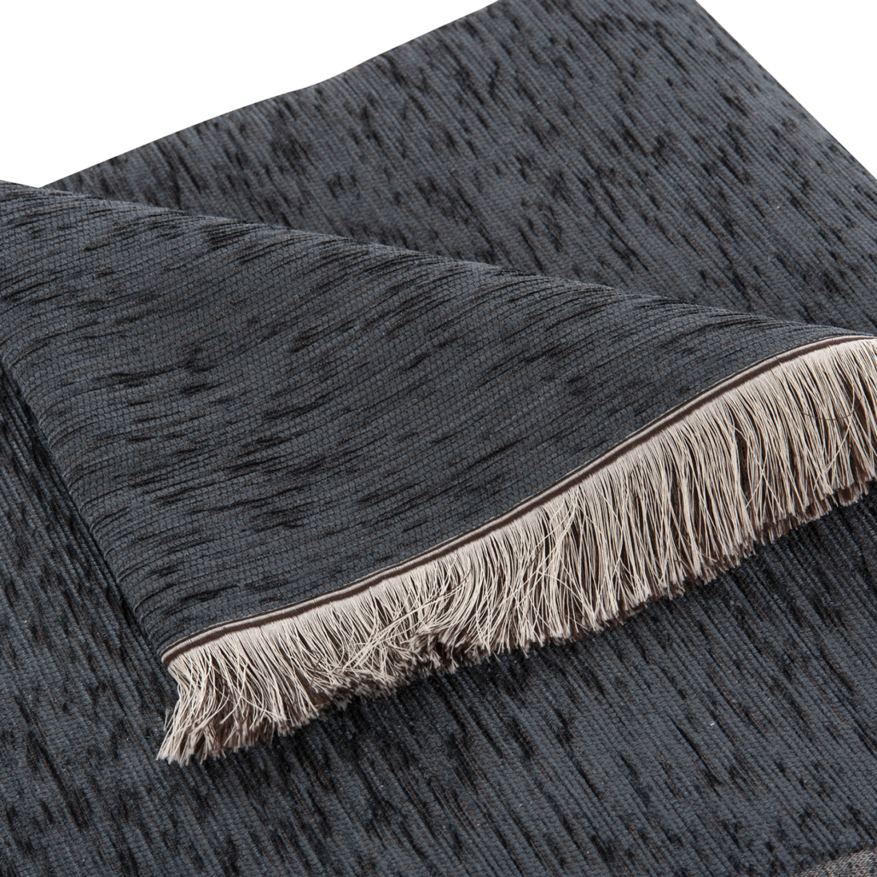 SOFA COVER-THROW WITH FRINGES DREAMTOPIA HM12164.09 IN BLUE COLOR 178X178cm. [6]