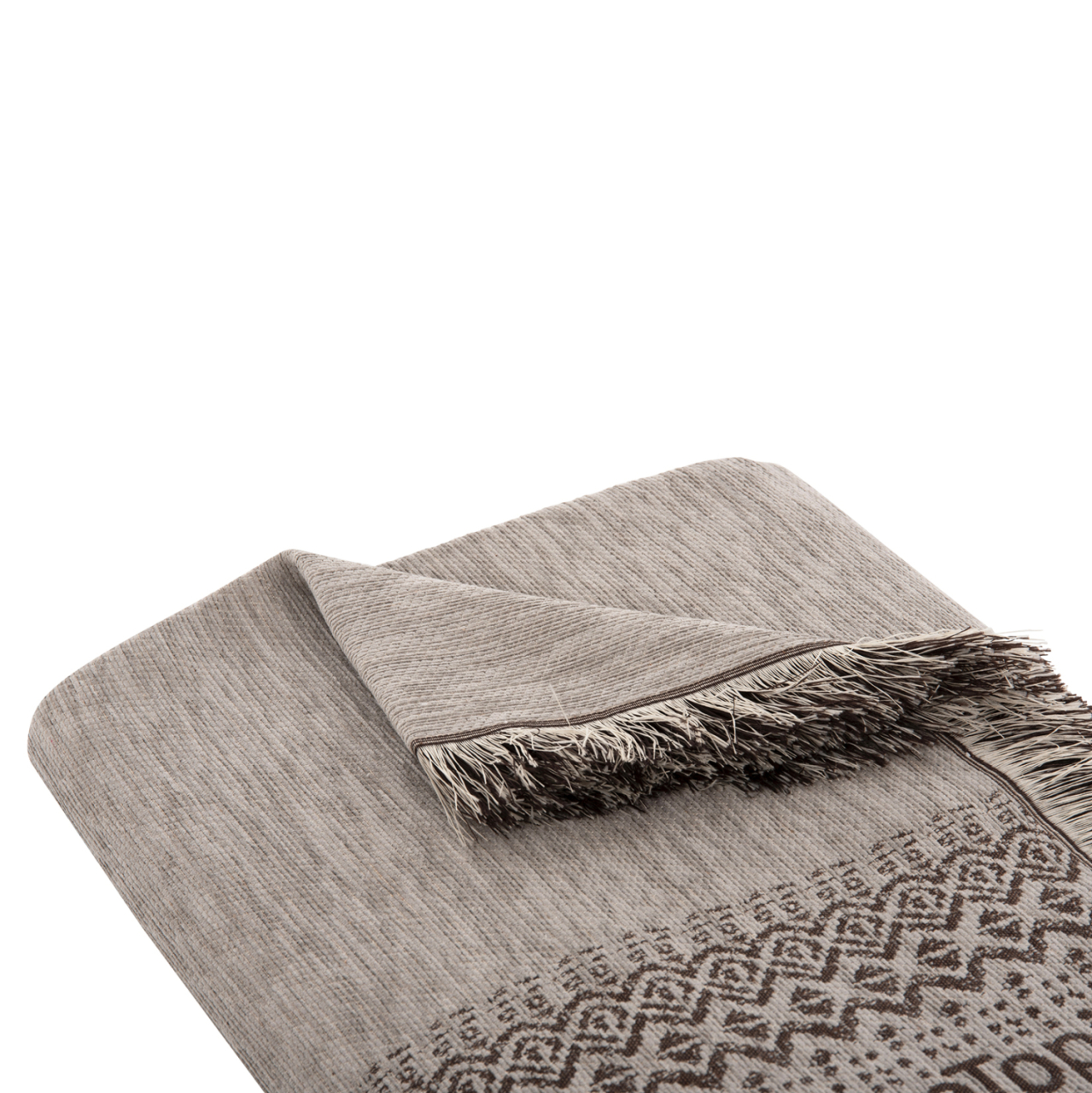 SOFA COVER-THROW WITH FRINGES DREAMTOPIA HM12165.06 IN BEIGE COLOR 295X170cm. [6]