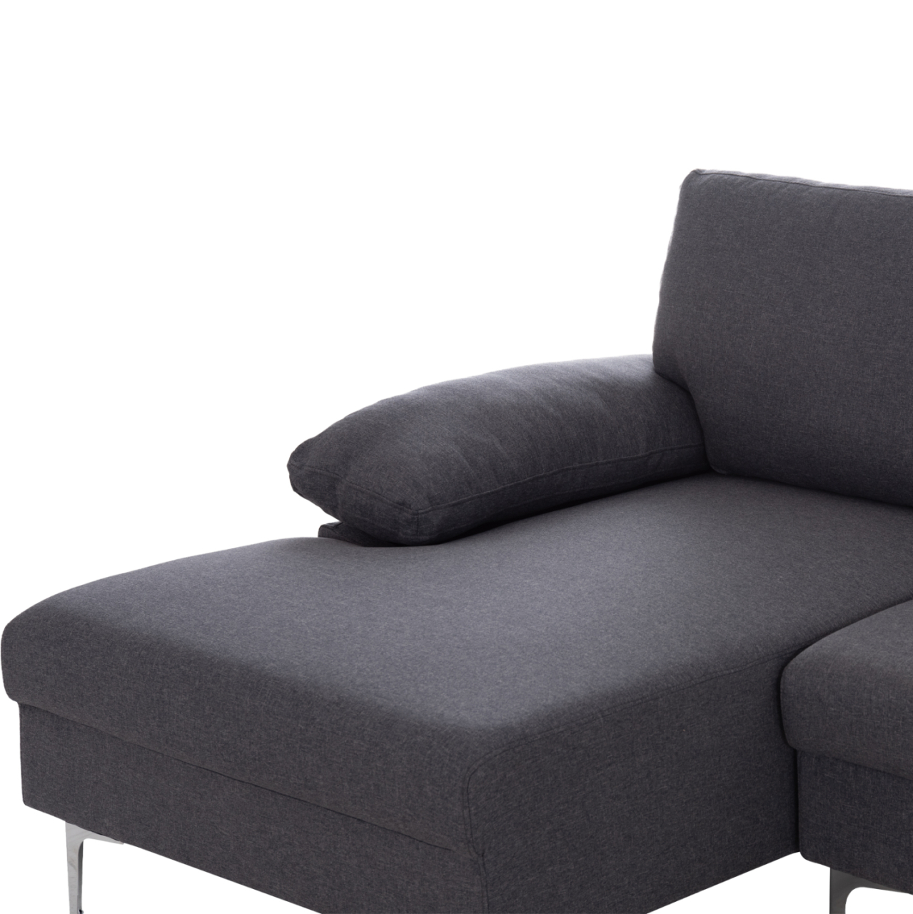 SOFA LEFT CORNER ANTON HM3340.01L GREY FABRIC--METAL LEGS 260x130x84Hcm [8]