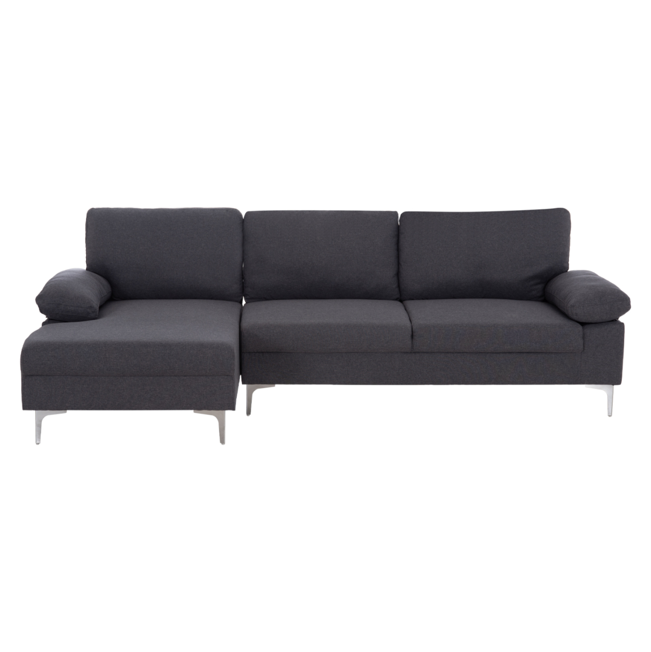 SOFA LEFT CORNER ANTON HM3340.01L GREY FABRIC--METAL LEGS 260x130x84Hcm [3]