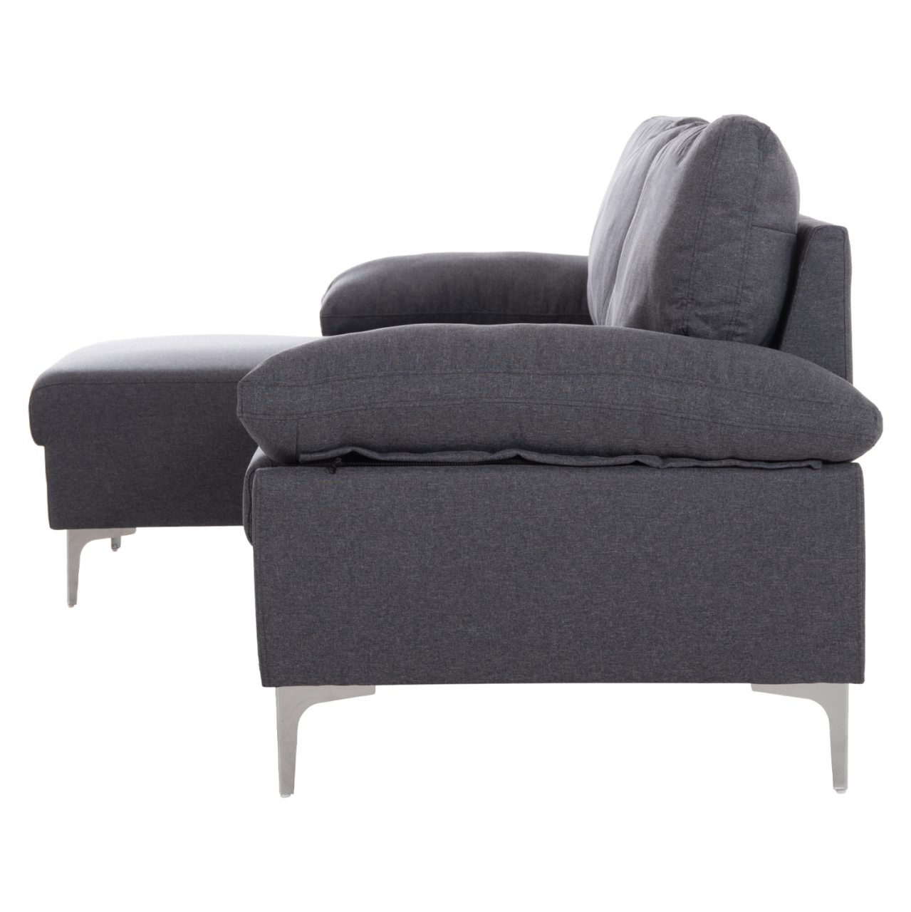 SOFA LEFT CORNER ANTON HM3340.01L GREY FABRIC--METAL LEGS 260x130x84Hcm [4]