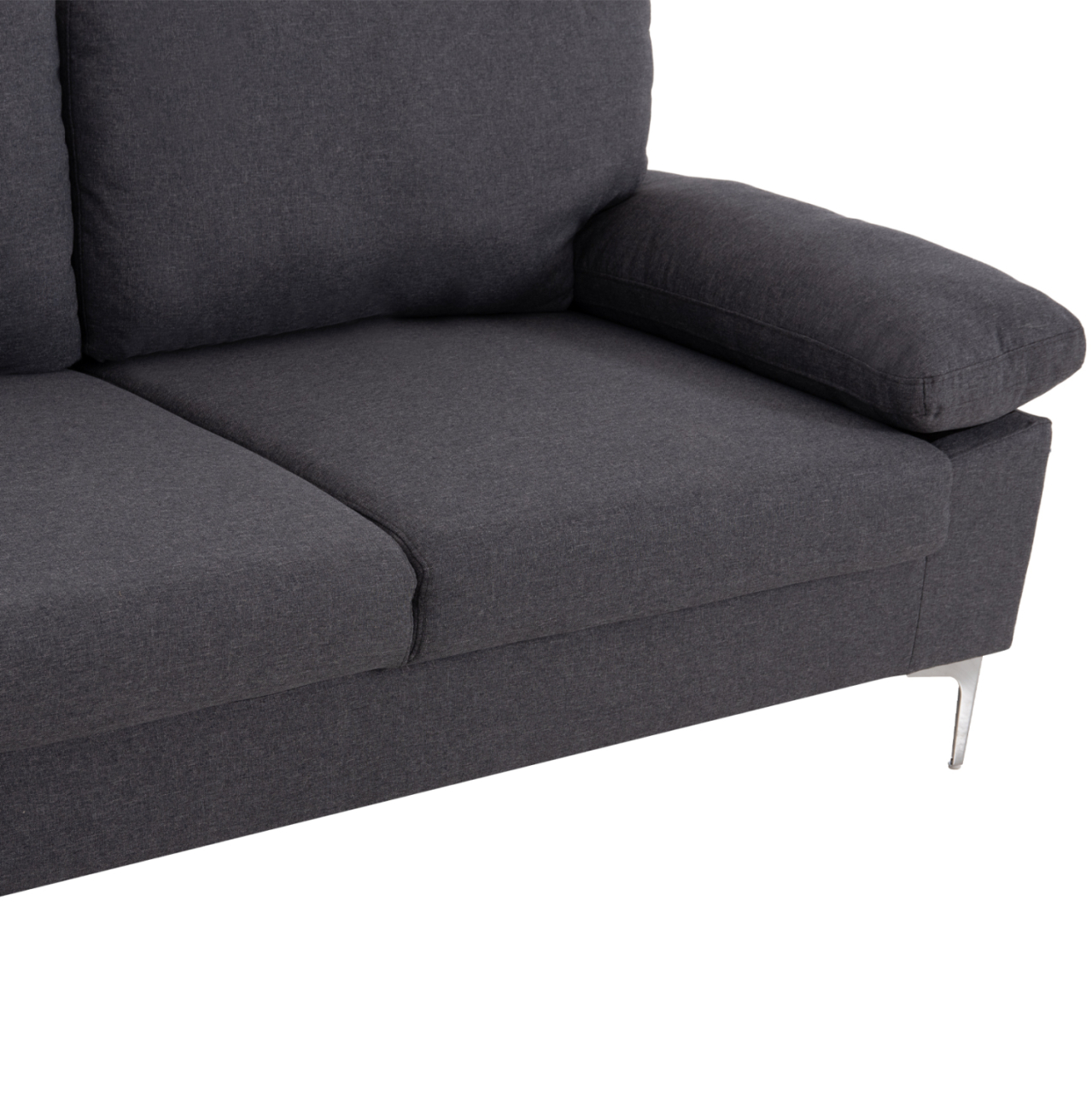 SOFA LEFT CORNER ANTON HM3340.01L GREY FABRIC--METAL LEGS 260x130x84Hcm [9]