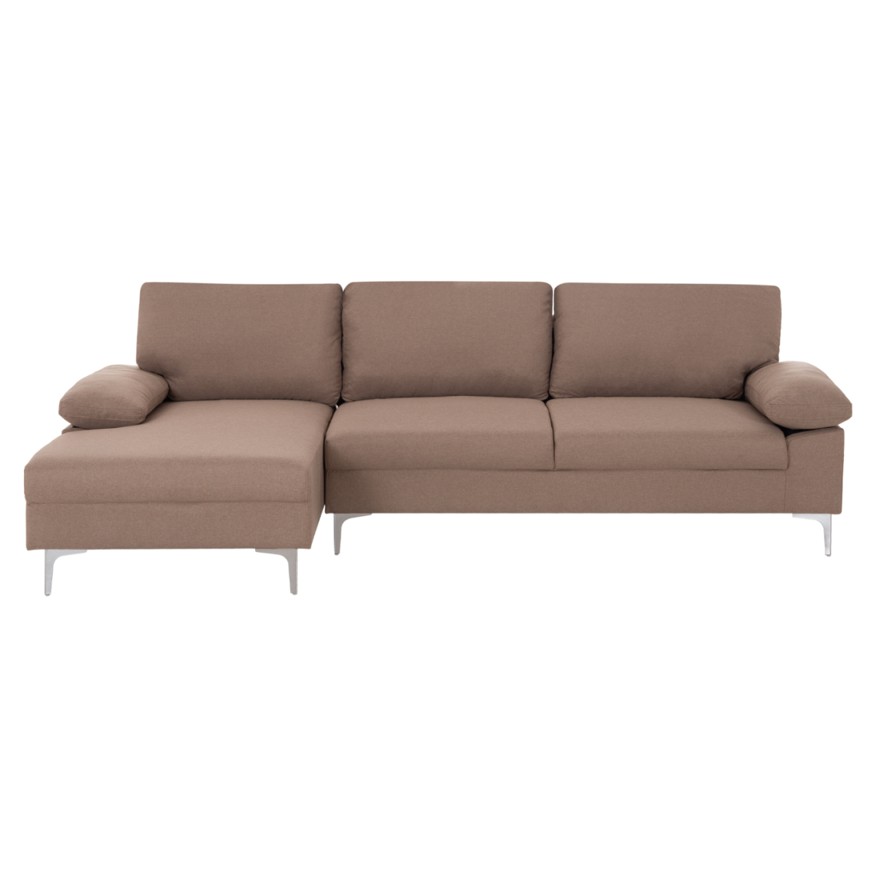 SOFA LEFT CORNER ANTON HM3340.02L IVORY FABRIC--METAL LEGS 260x130x84Hcm [3]