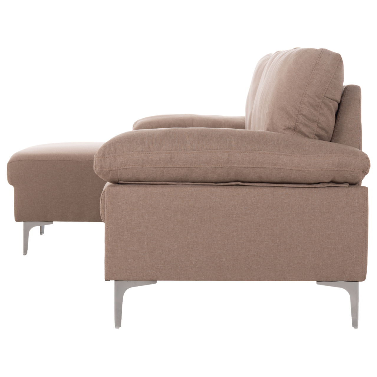 SOFA LEFT CORNER ANTON HM3340.02L IVORY FABRIC--METAL LEGS 260x130x84Hcm [4]