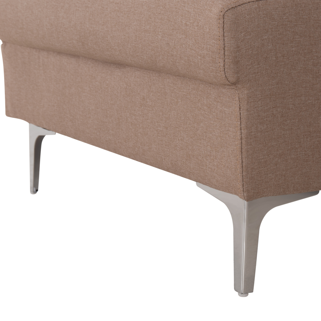 SOFA LEFT CORNER ANTON HM3340.02L IVORY FABRIC--METAL LEGS 260x130x84Hcm [10]