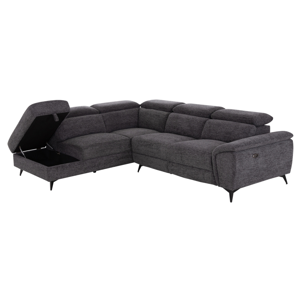 SOFA LEFT CORNER-RECLINE and STORAGE SPACE RESTRO HM3339.01L GREY FABRIC 290x220x80Hcm. [4]