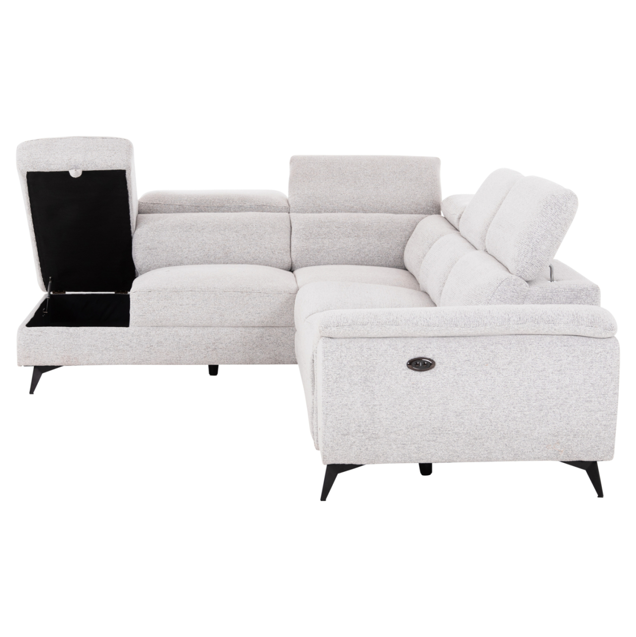 SOFA LEFT CORNER-RECLINE and STORAGE SPACE RESTRO HM3339.02L BEIGE FABRIC 290x220x80Hcm. [4]