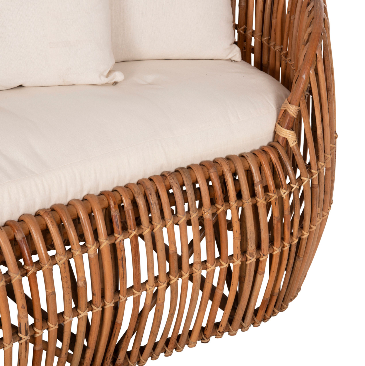 SOFA-LOUNGER LANTRY HM5991 NATURAL RATTAN- WHITE CUSHIONS 215x60x78Hcm. [9]