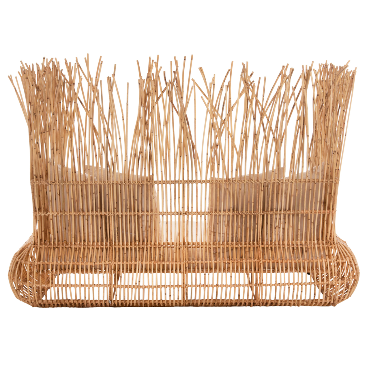 SOFA OUTDOORS ZEPHYR HM5988 RATTAN CANES IN NATURAL-CUSHION SET IN BEIGE 200x120x142Hcm. [6]