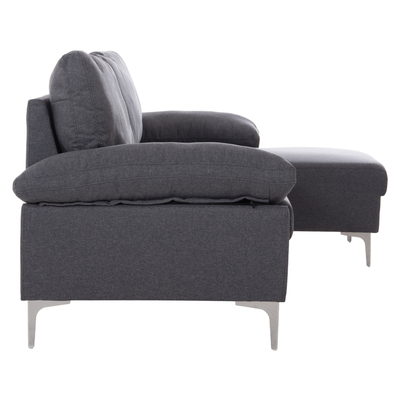 SOFA RIGHT CORNER ANTON HM3340.01R GREY FABRIC--METAL LEGS 260x130x84Hcm [4]