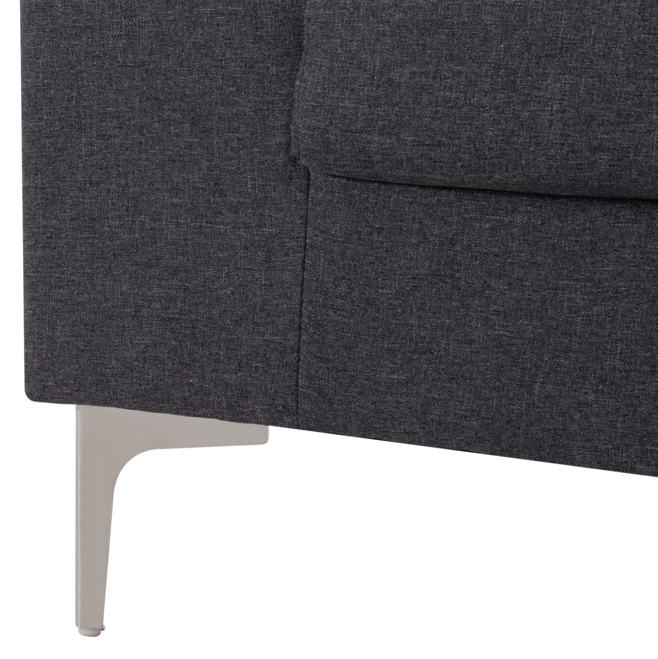 SOFA RIGHT CORNER ANTON HM3340.01R GREY FABRIC--METAL LEGS 260x130x84Hcm [10]