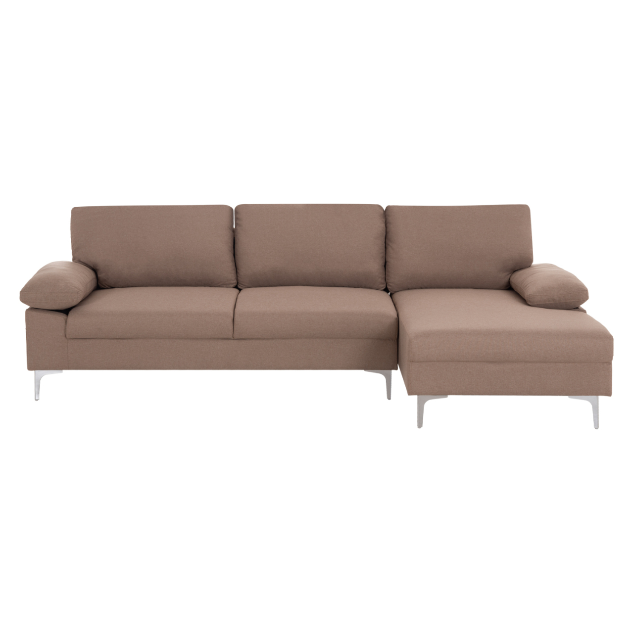 SOFA RIGHT CORNER ANTON HM3340.02R IVORY FABRIC--METAL LEGS 260x130x84Hcm [3]